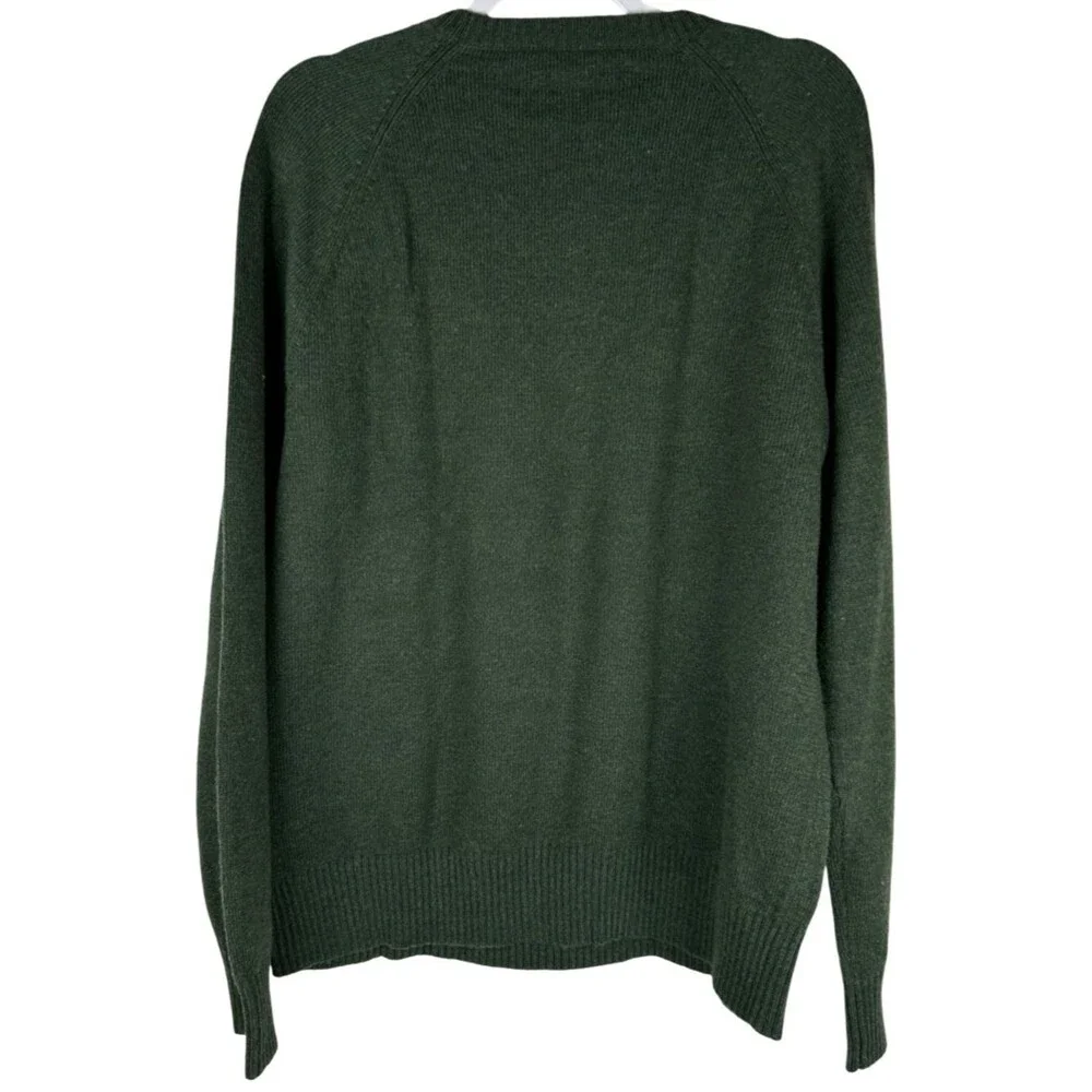 J. Crew Mercantile Lambswool Crewneck Pullover Sweater Green Men’s Size Large